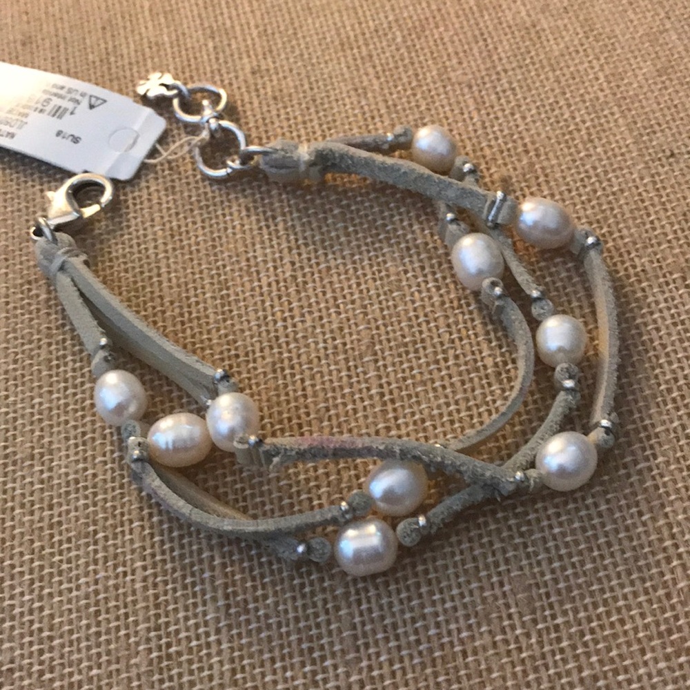 NEW multi strand leather and bead bracelet - Picture 4 of 8